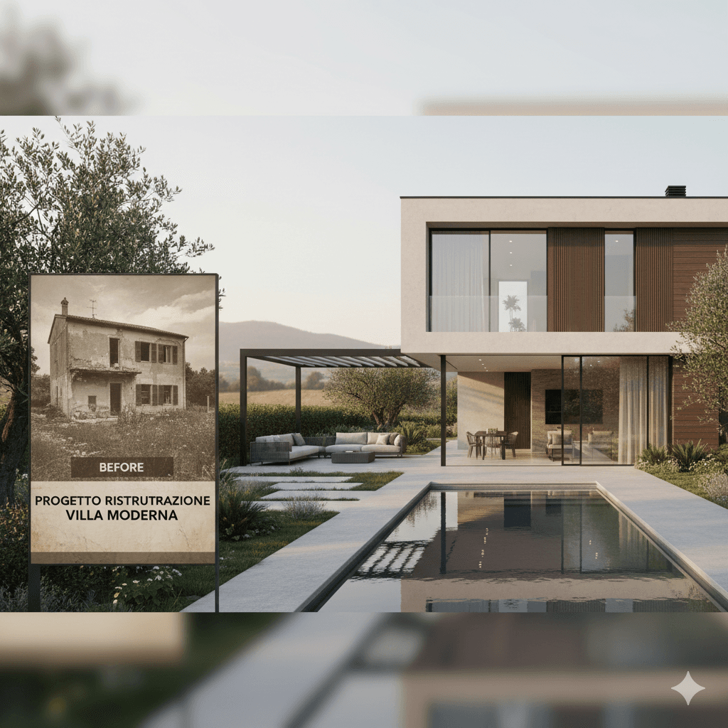 Ristrutturazione Villa Moderna - Progettazione 2024